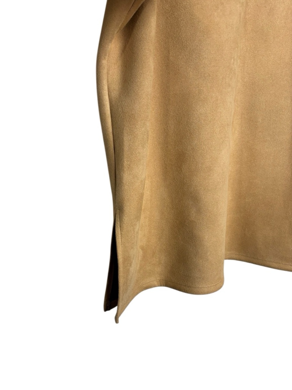 Jude Connally Women’s Oversized Cora Top Ruffle Collar Sleeves Medium Faux Suede - Picture 3 of 10
